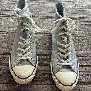 Converse Gray High-Tops with White Accents